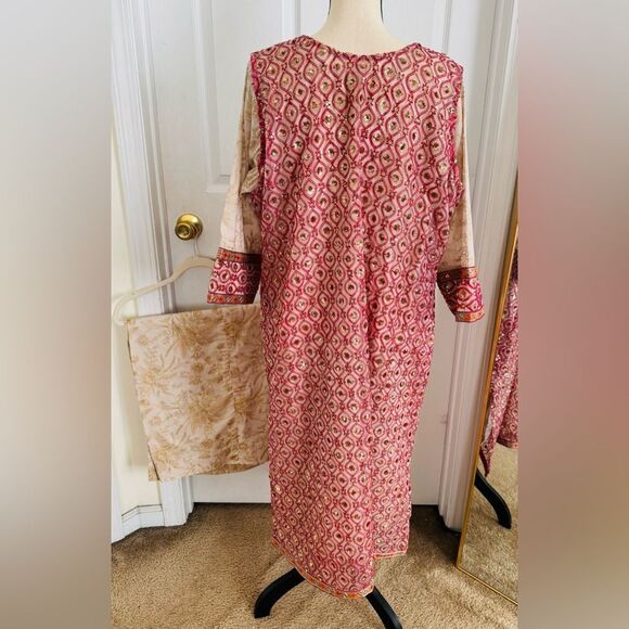 PAKISTANI COUTURE DESIGNER FORMAL BRIDAL DRESS 2 PIECE - Picture 9 of 10